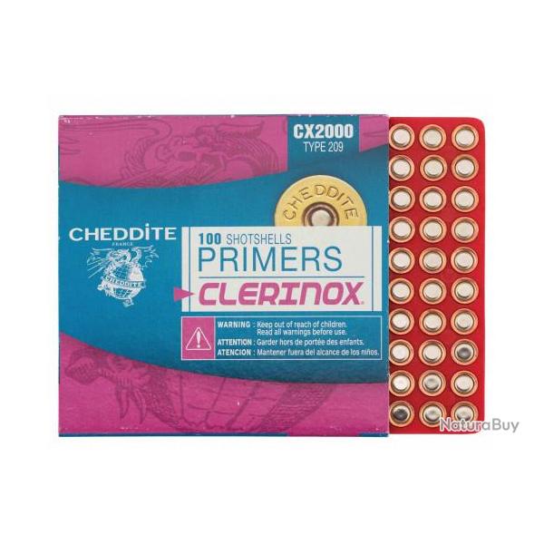Cheddite Amorces Shotshell Primers Type 209 - 100 Pices
