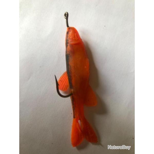 1 leurre mino rouge n4 8 cm arm� simple Mepps peche rivi�re carnassier