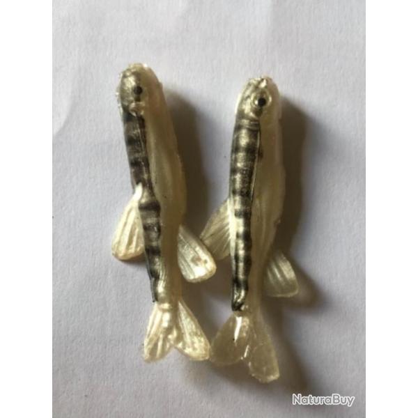 2 leurre mino naturel n1  5 cm nu Mepps peche rivi�re carnassier