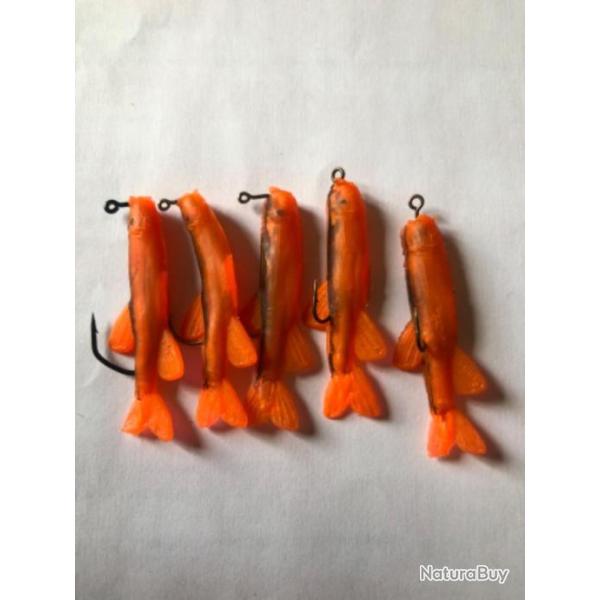 5 leurre mino rouge n1  5 cm arm� Mepps peche rivi�re carnassier