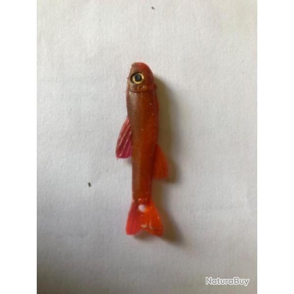 1 leurre mino rouge  n0  4,5 cm nu Mepps peche rivi�re carnassier