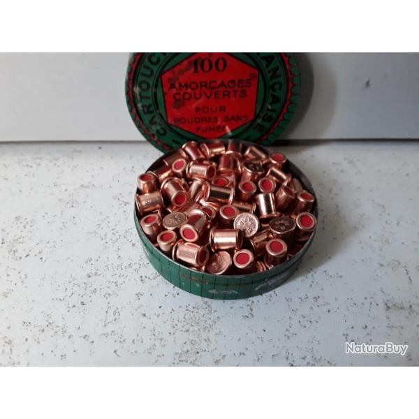 9797 X100 AMORCES CARTOUCHERIE FRANCAISE PARIS AMORCAGES COUVERT CAL12 NEUF