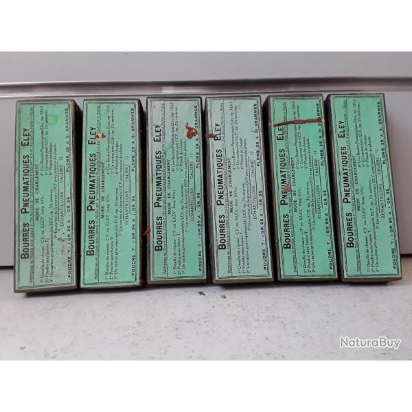 9805 X6 BOITES BOURRES PNEUMATIQUES ELEY CALIBRE 12 NEUF