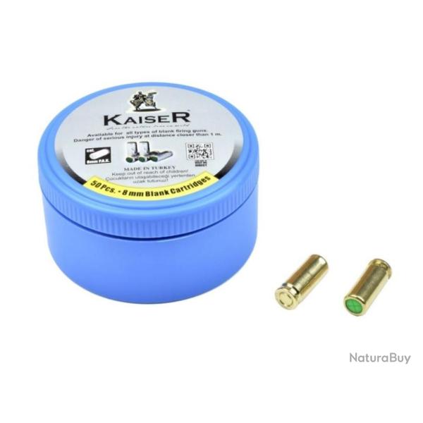 Boite de 50 Cartouches de D�fense Kaiser  Cal. 8 mm  � Blanc
