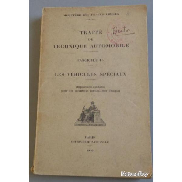 trait sur les vhicules spciaux,  de 1949