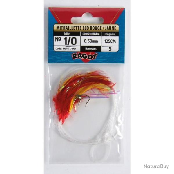 Mitraillette Eco 135cm 1/0 Rouge Jaune