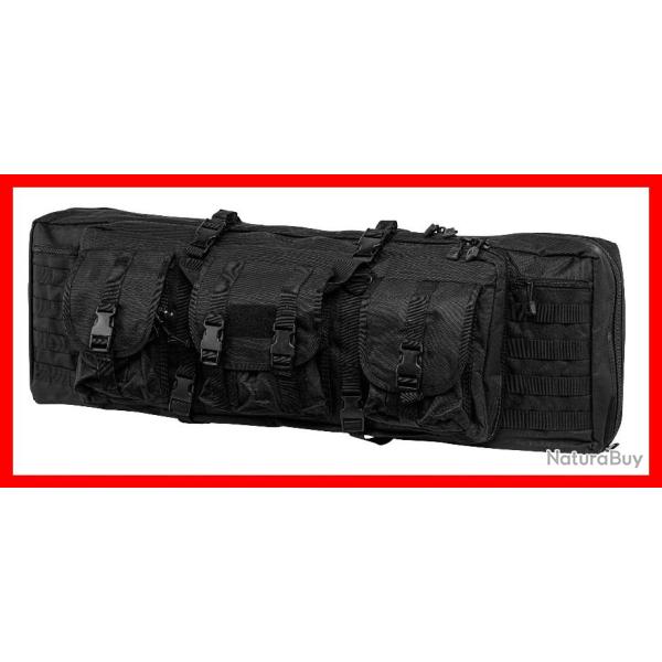 HOUSSE TACTIQUE NOIRE POUR ARMES LONGUES - 92 CM