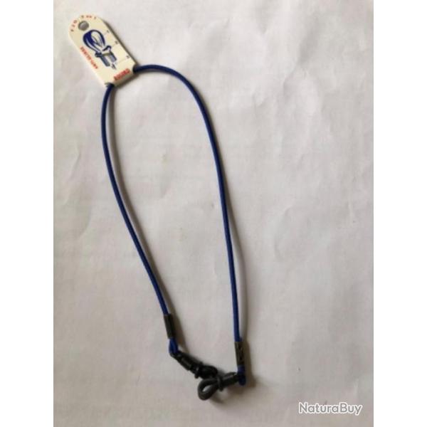 1 cordon de lunette , �lastique bleu fonc� 33 cm rovord p�che mouche