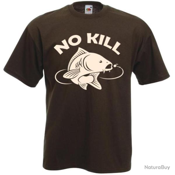T-SHIRT  - NO KILL P�che sportive Capture et rel�che Carpe Carpiste Catch and Release Pr�servation
