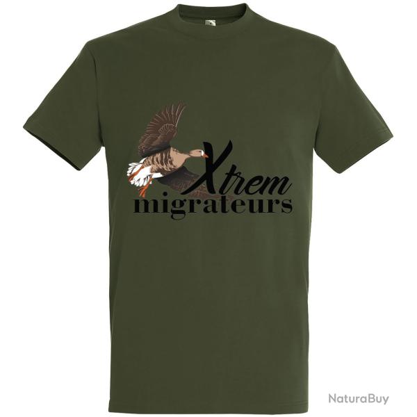 Tee shirt oie rieuse vert XTREM MIGRATEURS