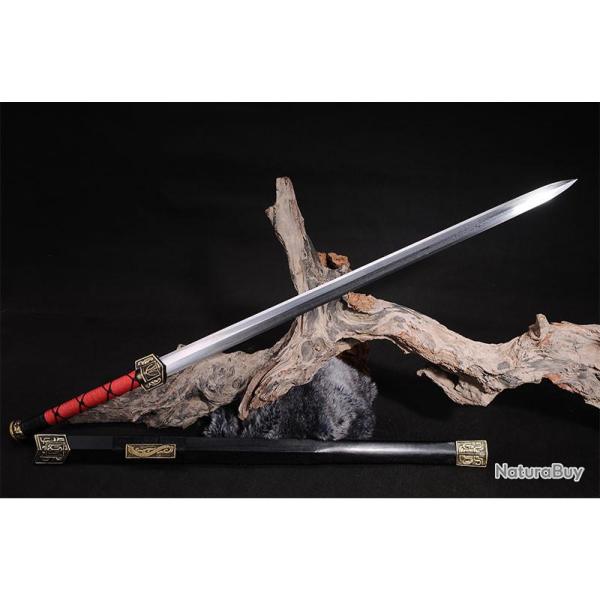 �p�e chinoise en acier pli� damass�, forg� � la main