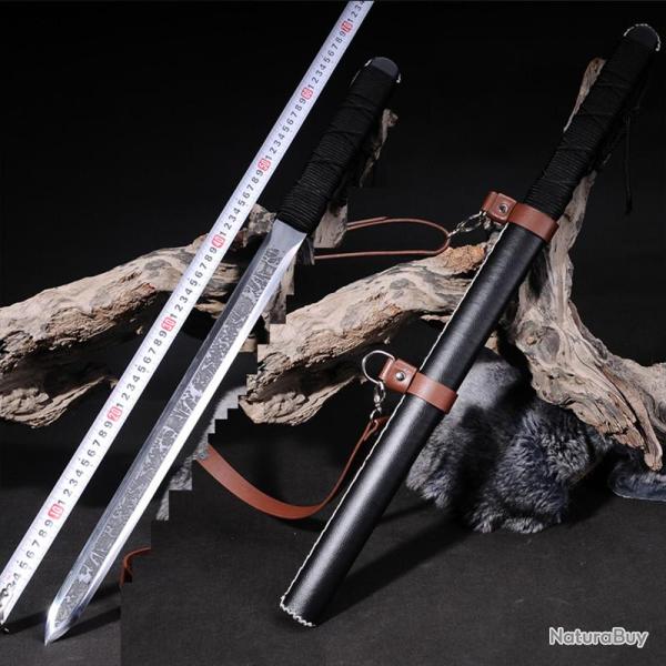 Ep�e courte forg� en Acier 1095. Solide tranchante et aiguis�