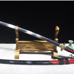 Sabre japonais en acier carbone T10 vrai hamon argile d'acier tremp&eacute;e,Katana fonctionnel (adapt&eacute; &agrave; l