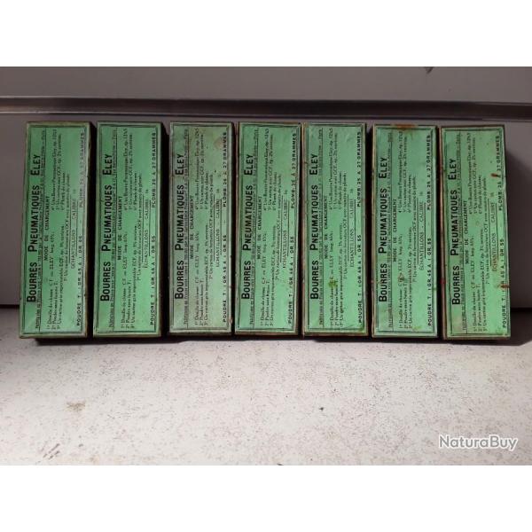 9806 LOT DE 7 BOITES DE BOURRES PNEUMATIQUES ELEY CALIBRE 16 NEUF