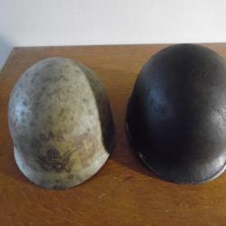 LEANER US ET CASQUE USM1  DE  PERSONNEL QUI CHARGER ET DECHARGER LES BATEAUX PENDANT LA 2EME GUERRE