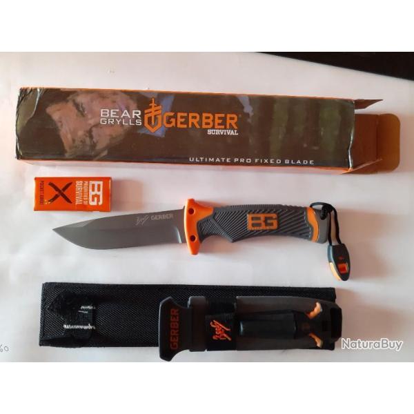 Couteau Gerber Bear Grylls Ultimate Pro Knife Survie Camping Randonn�e Chasse