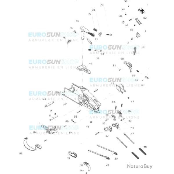 PERCUTEUR HAUT BROWNING B725 CALIBRE 20 - 28 - 410