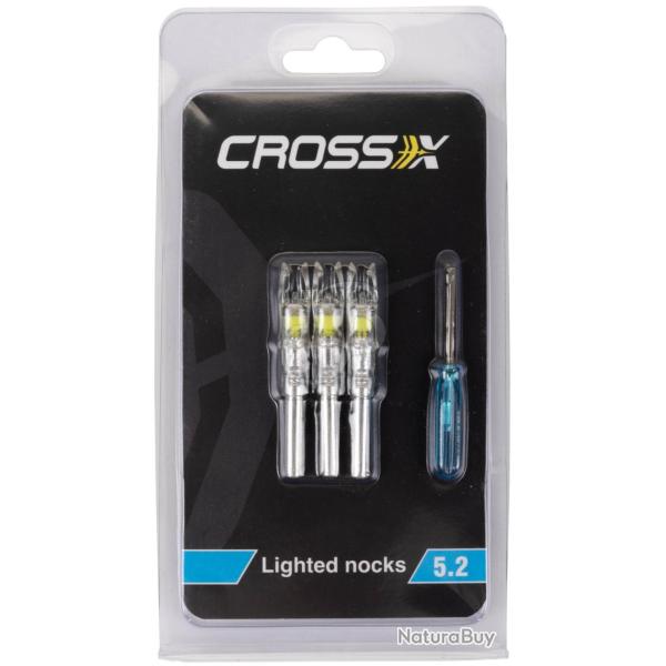 CROSS-X 5.2 LIGHTED NOCK 3PC PACK JAUNE