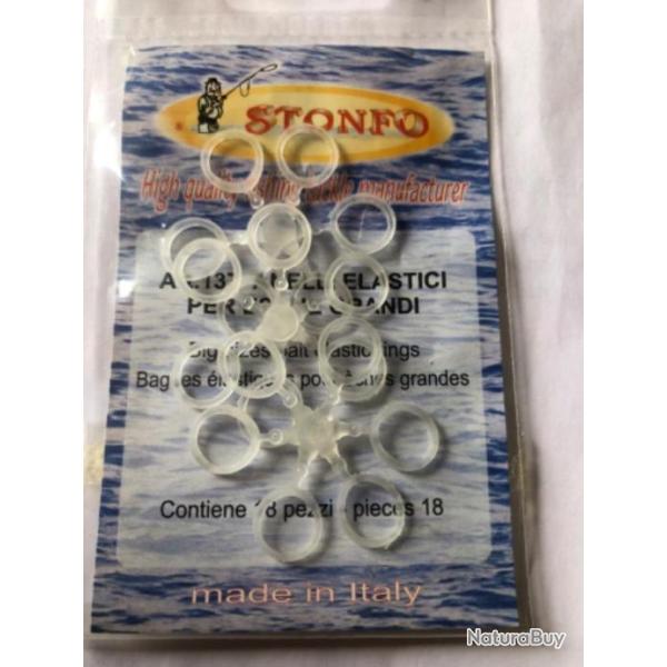 18 bagues � pellets ou � esches. Taille 2. stonfo art 137 poque Pellet  16 a 25 mm  . peche carpe