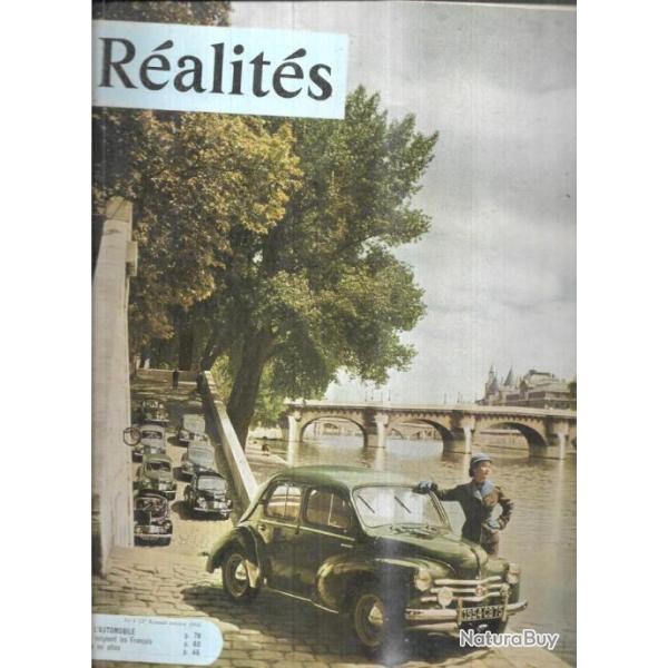 r�alit�s lot de 5 revues 1952, 1955, 1953, salon de l'auto 53, riz de camargue, corot,