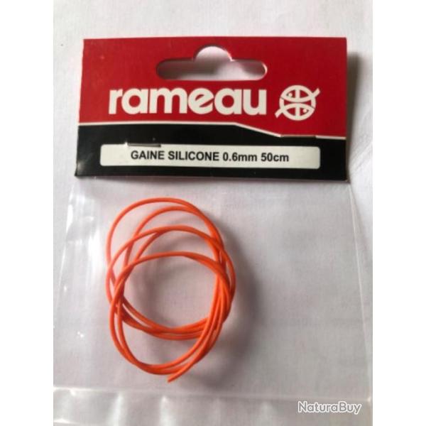 1 sachet gaine silicone 0,60 mm 50 cm rameau p�che coup