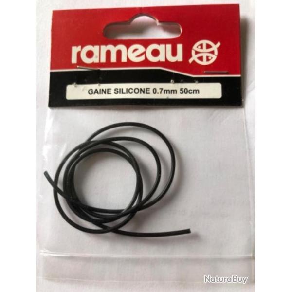 1 sachet gaine silicone 0,70 mm 50 cm rameau p�che coup