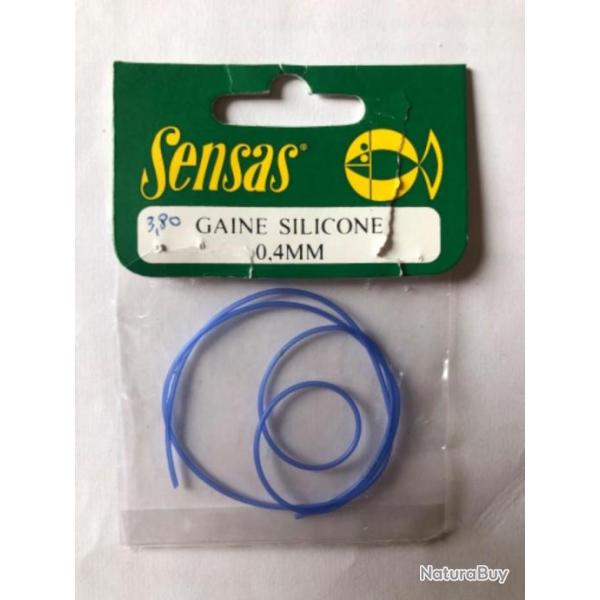 1 sachet gaine silicone 0,40 mm 50 cm sensas p�che coup