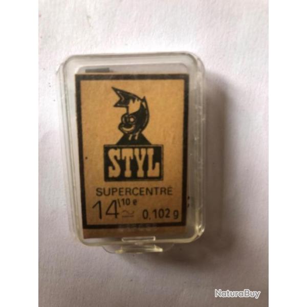 1 bo�te de plomb n 14 styl standard p�che coup