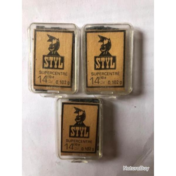 3 bo�te de plomb n 14 styl standard p�che coup