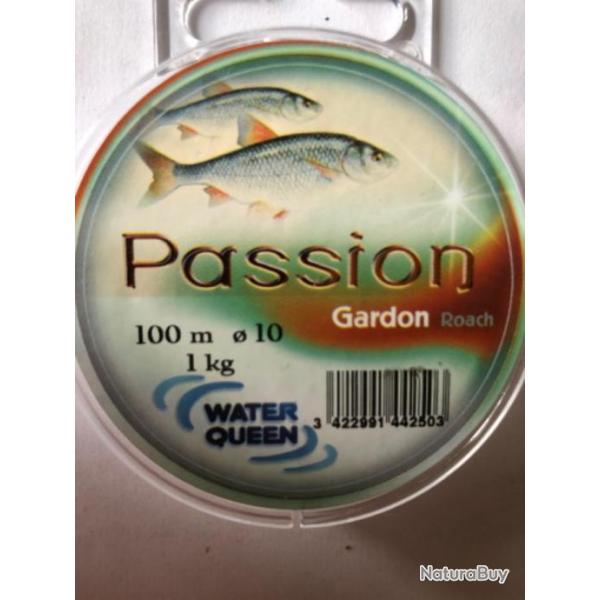 Nylon 100 m diam 10   1 kg passion gardon water queen  p�che coup