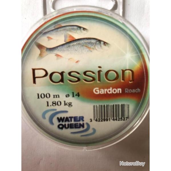 Nylon 100 m diam 14  1 ,8 kg passion gardon water queen  p�che coup