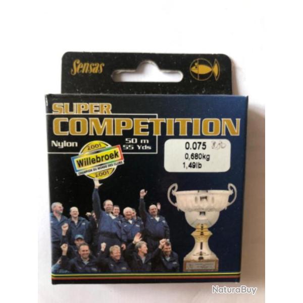 Nylon 50 m diam 7,5   0,700 kg super comp�tition Sensas   p�che coup