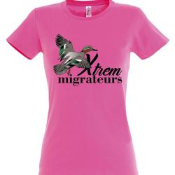Tee-shirt canard sarcelle rose XTREM MIGRATEURS-M