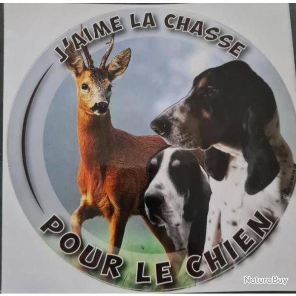 Autocollant pour v�hicule Gascon et chevreuil