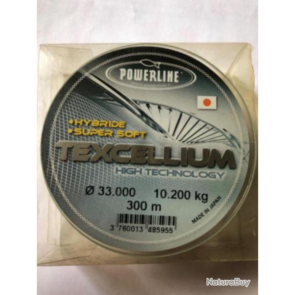 Nylon 300 m diam 33   10,200  kg texcellium  Powerline  p�che MER