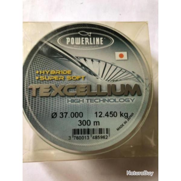 Nylon 300 m diam 37   12,450  kg texcellium  Powerline  p�che carnassier