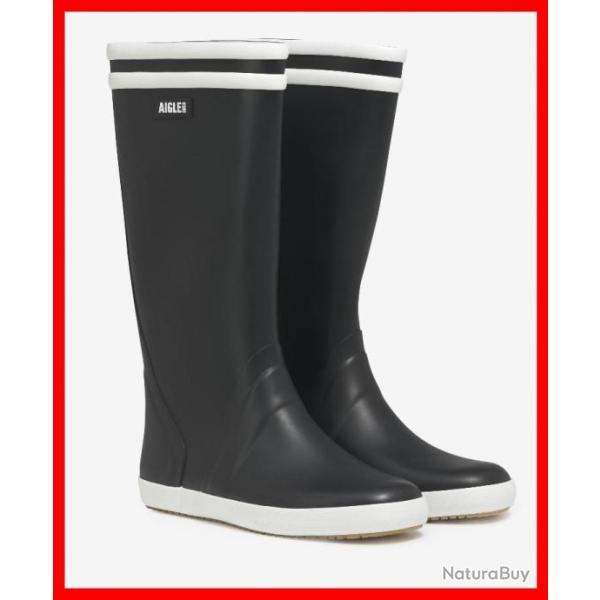 AIGLE - BOTTES HOMME GOELAND 2 MARINE/BLANC P.42