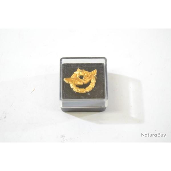 Petit insigne / badge rappel brevet de pilote "dor or fin" en boite. Arme de l'air, aviateur
