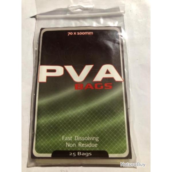 25 sac pva   70 x 100 mm peche carpe