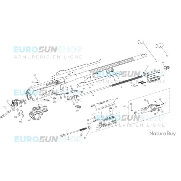 RESSORT BROWNING BAR MK1 - MK2 - MK3 - 4X - WINCHESTER SXR2