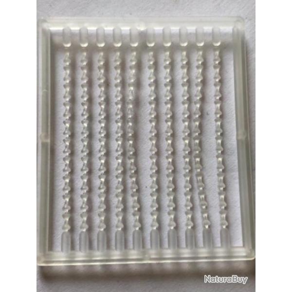 1000 stop bouillette  de 3 MM p�che carpe .stop app�ts. Petit mod�le. Transparent. CARPLINQ .