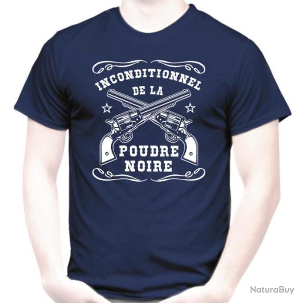 TEE SHIRT  INCONDITIONNEL DE LA POUDRE NOIRE  PNF2  Navy Sheriff calibre .44 .36 Remington Colt 1851