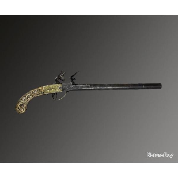 Pistolet � Coffre De Type Queen Anne, Pour Le March� Oriental Angleterre - XIX�me