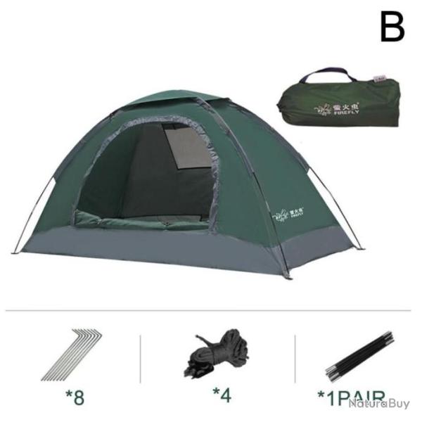Tente Camping Portable 1-2 Personnes Epaisse Etanche Moustiquaire Id�al P�che Haute Qualit� Solide