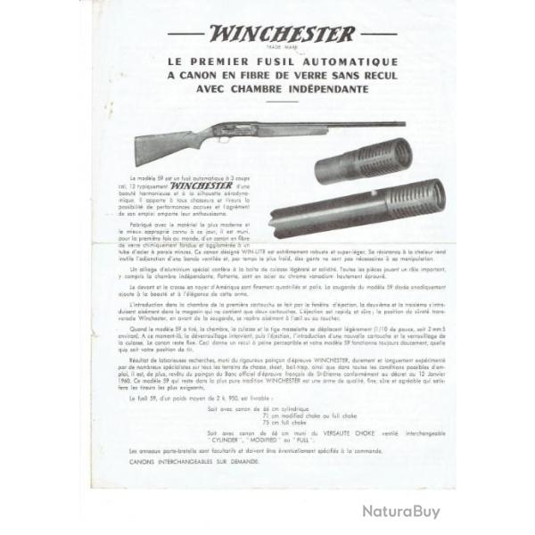 notice WINCHESTER 59 et 59vc (envoi par mail) - VENDU PAR JEPERCUTE (m1657)