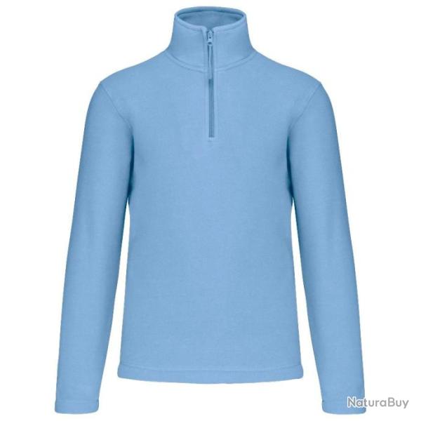 Micropolaire col zipp� sky blue - KARIBAN
