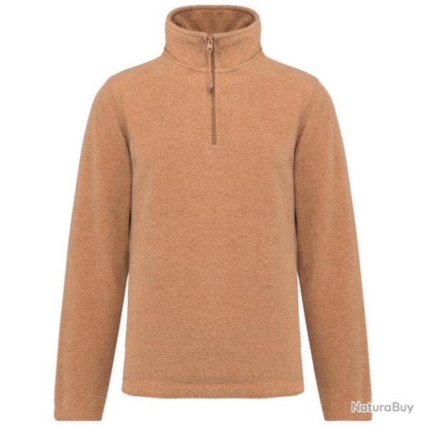 Micropolaire col zipp� camel - KARIBAN