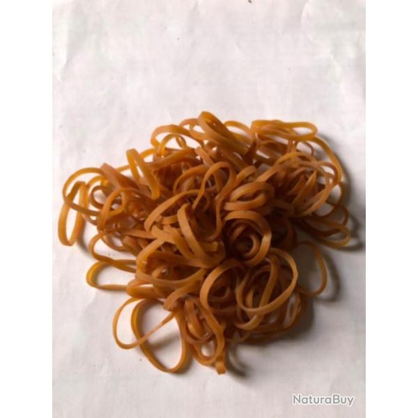 100 bracelet caoutchouc  blond 40 mm x 3 mm peche carnassier