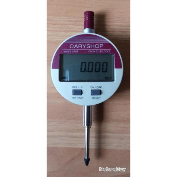 Comparateur Cary pour usinage et rechargement.