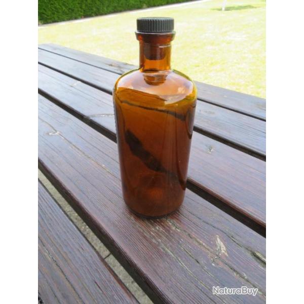 VINTAGE -  Ancien Flacon de d'apothicaire-chimiste en Verre ambr� Parke Davis & Co de Detroit, USA.